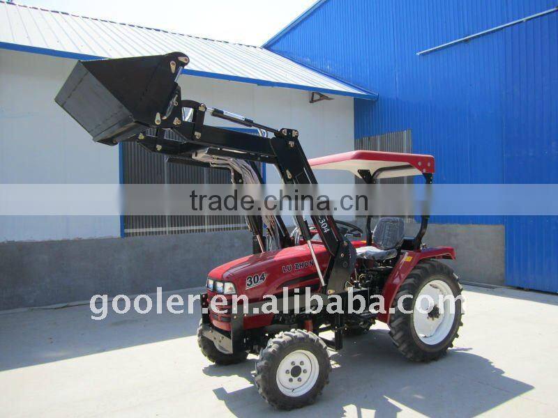 LZ304,30HP, 4WD mini garden tractors fit with 4in1 front end loader, mini garden tractor loader