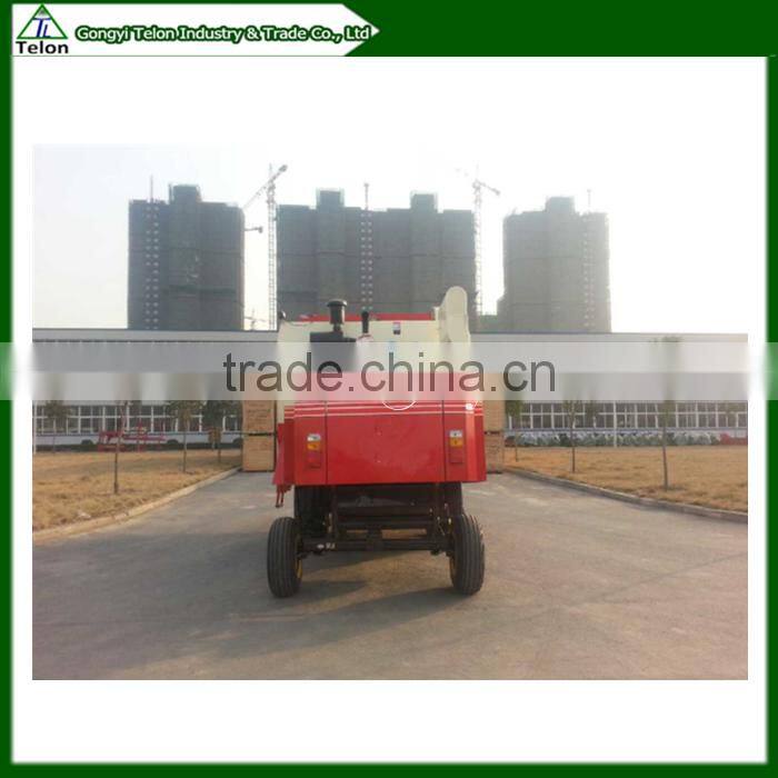 Rubber-tyred small wheat combine harvester machine