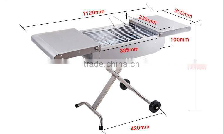 High quality vehicle-carried charcoal barbecue grill,popular bbq tool