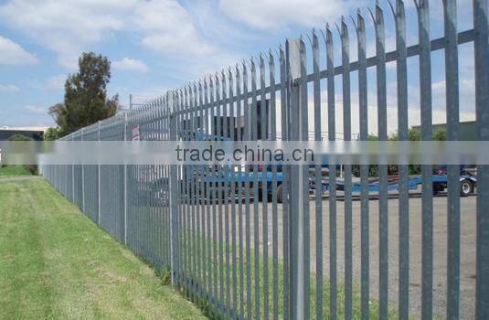 Cheap Wrought iron spear top Steel Security palisade Fence Panel