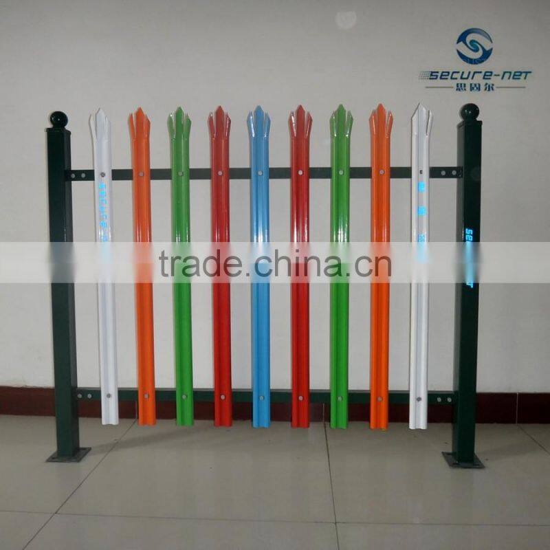 high security PVC coated portable W/D section palisade fence