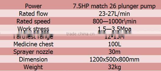 Adjustable gasoline Sprayer for agriculture