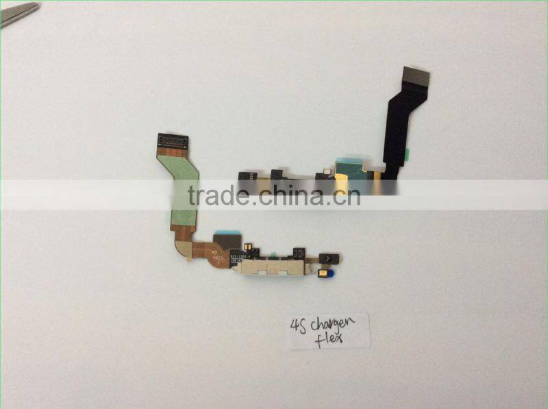 Paypal accept! charger flex for iphone4s charger connector flex cable, OEM charger flex cable for iphone4s