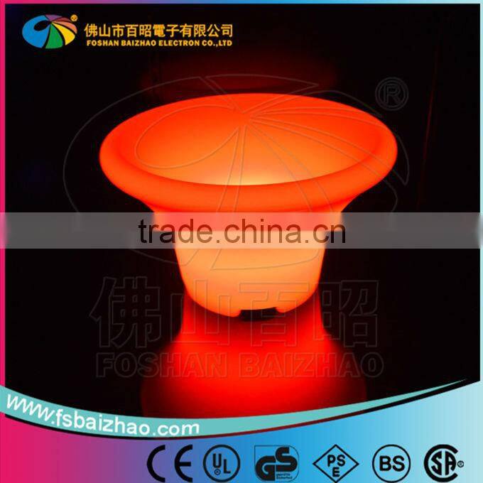 led illuminated ice bucket / led light decorative plastic bucket for party