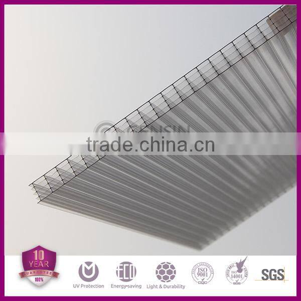 8/10/12mm 5-layer polycarbonate sheet manufacturered in China