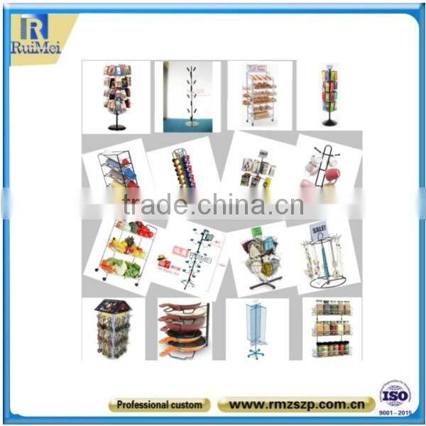 5-Layer Floor Standing Metal Library Book Stand