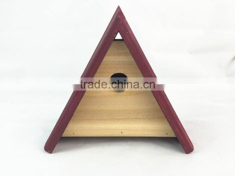 Triangle wooden bird house,FSC wooden bird nest, pet house