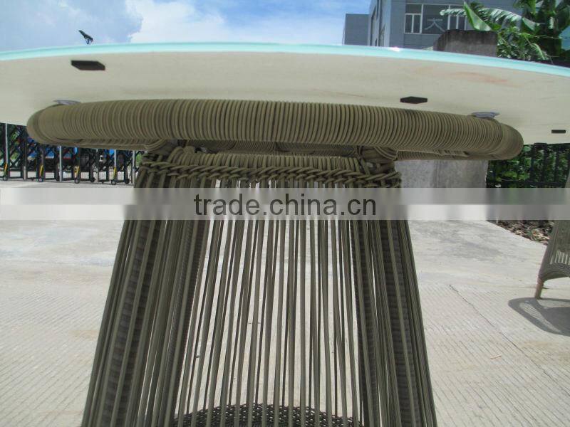 F- CF1225 outdoor garden beautiful furniture round rattan coffee shop table and chair