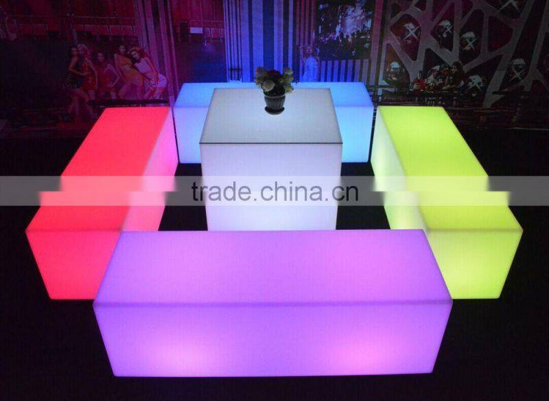 LED bar stools plastic light up chair