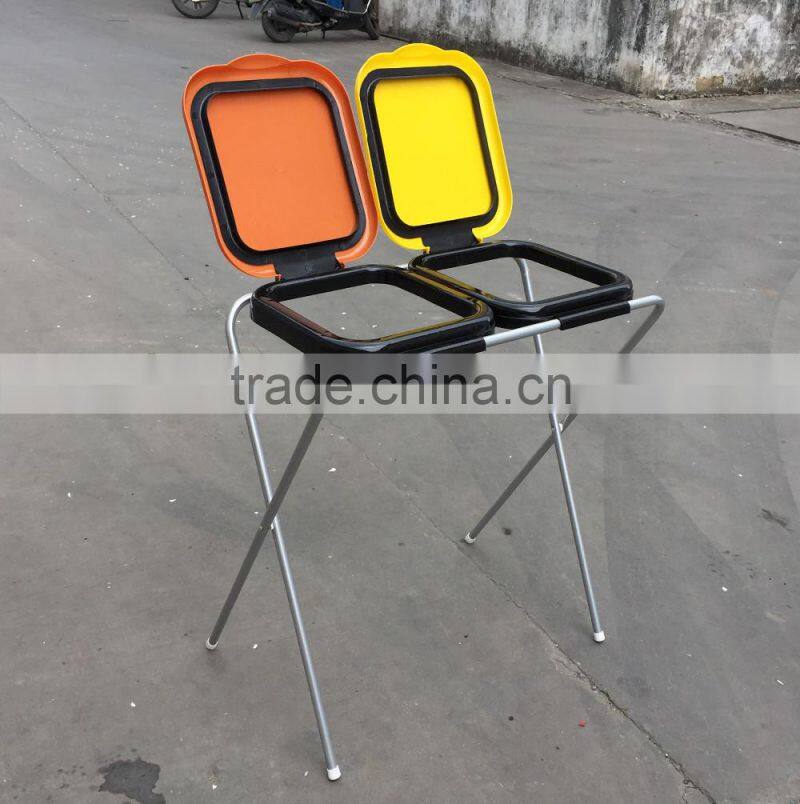 Vivinature Convenient double Garbage Bag Holders for Trash Bag Rack Rubbish Bin Portable Plastic Car Trash Bag Frame Holder