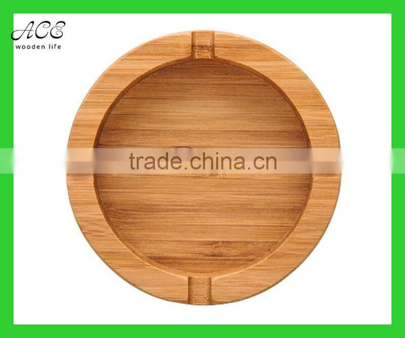 Custom round bamboo ashtray Bamboo ashtray