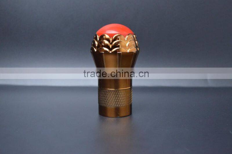 Beautiful aluminium wine bottle cap with green red bead