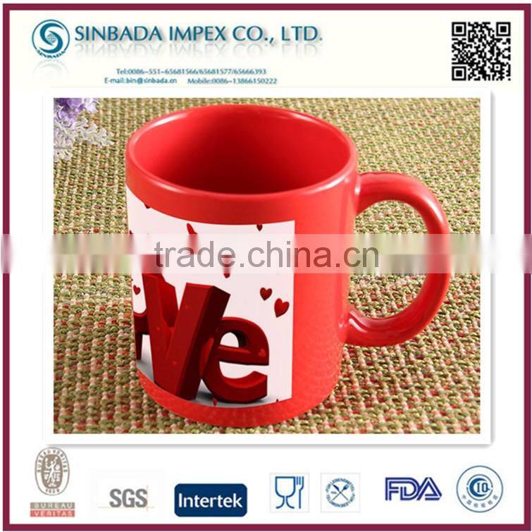 child young models colorful sublimation coffee mug with design