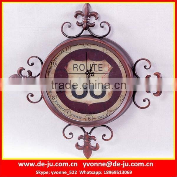 Ancient Black Metal Wall Clock