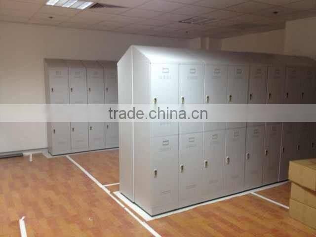 metal steel 2 tier lockers 2 column lockers digital lockers with slanting top
