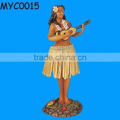 Resin dashboard hula girl