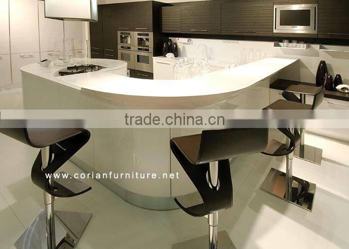 Design personal stylish pure acrylic solid surface built home kitchen