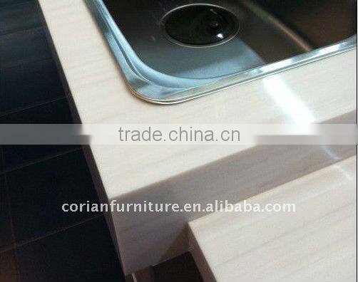 Design personal stylish pure acrylic solid surface built home kitchen