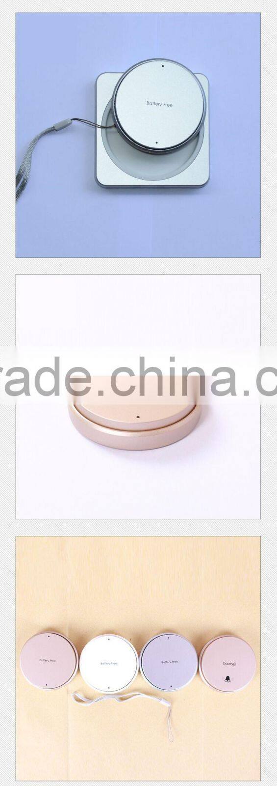 Round Battery free self-powered wireless control single wall switch