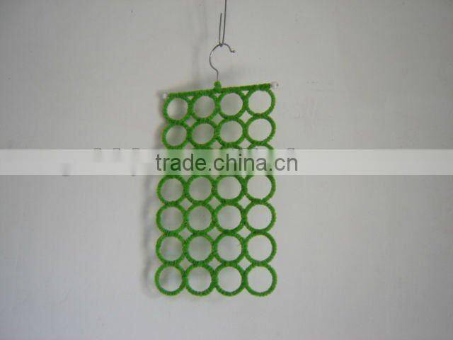 Red wool woven iron wire small hanging scarfs holders