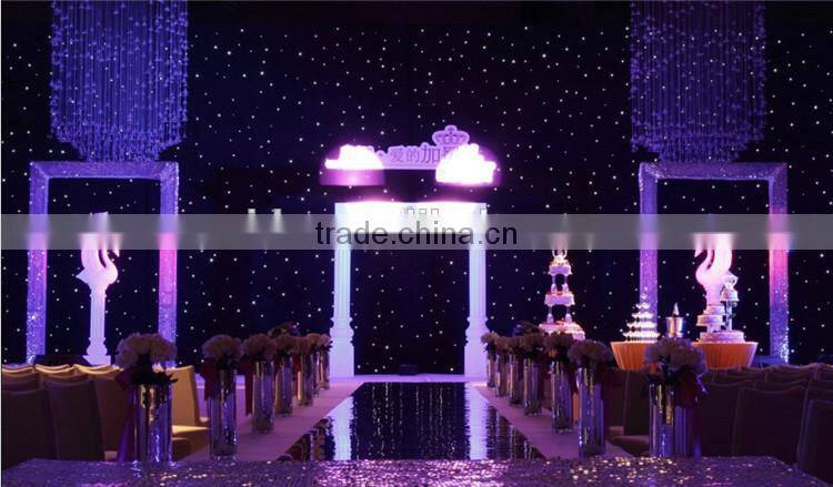 Black/white led star curtain for romantic wedding decoration