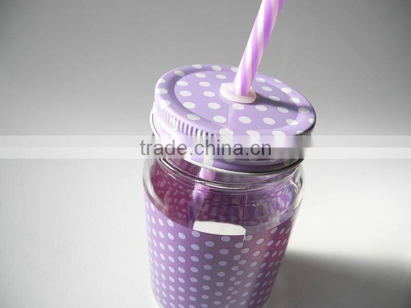 hot new products for 2017 420ml colorful mason jar for drinking
