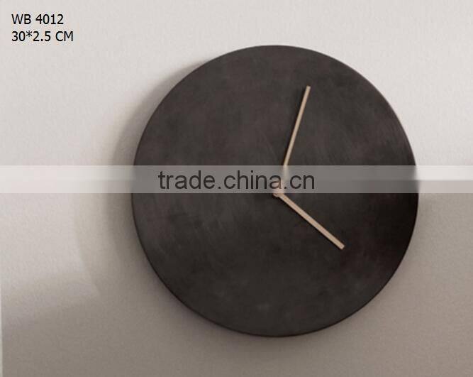 Concrete Round Mute Clock With Two Simple Hands Wall clocks