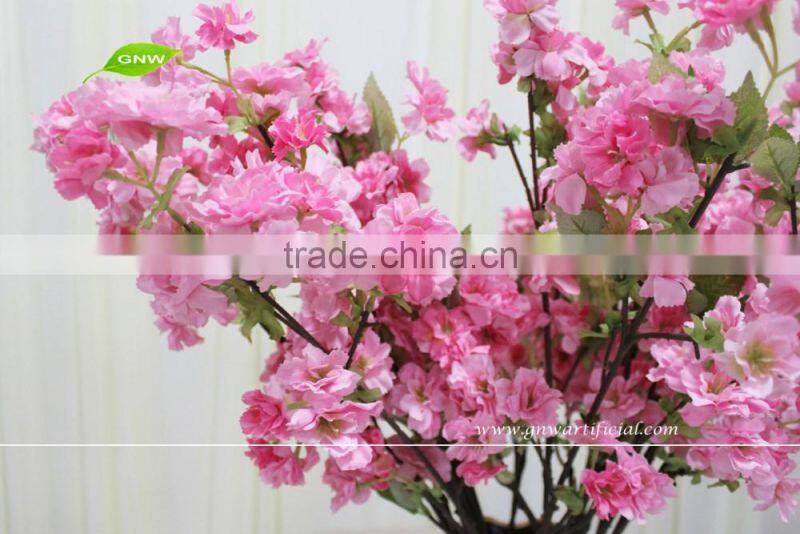 GNW BLS036 Decorative Pink Color Artificial Cherry Blossom Tree Branches for table centerpieces decoration