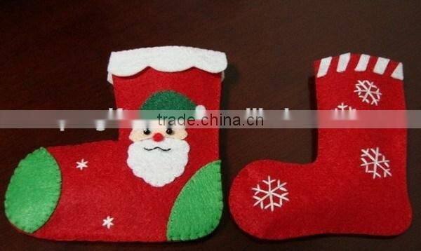 Hot best selling new products alibaba china fabric bulk handmade diy custom felt decorative animal head plush christmas stocking