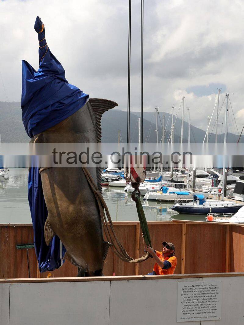 outdoor metal craft sculpture bronze marine marlin for garden