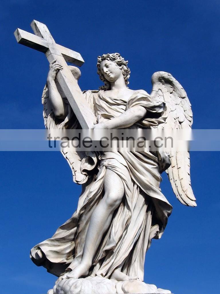 Decorative stone carving large outdoor angel sculptures