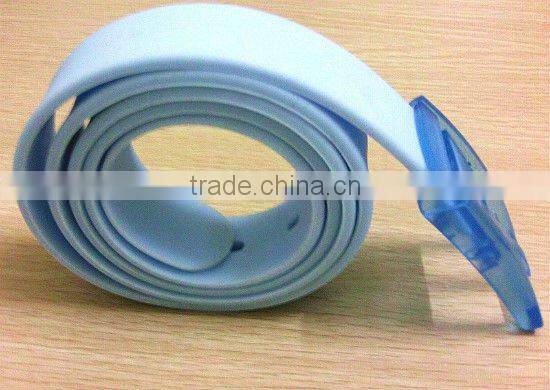 colored silicone golf belt eco garment belt for girls and boys
