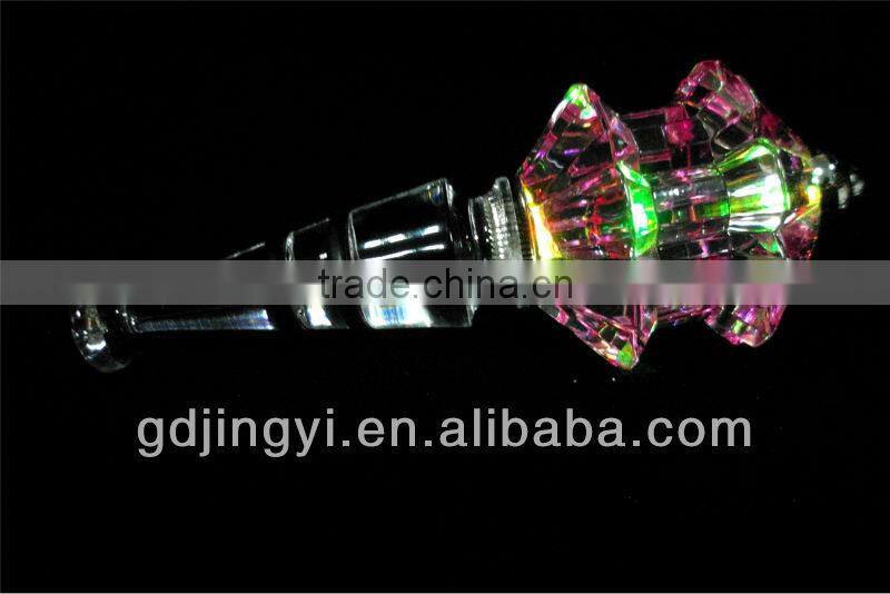 2014 gem shaped plastic wine bottle stoppers with LED lights