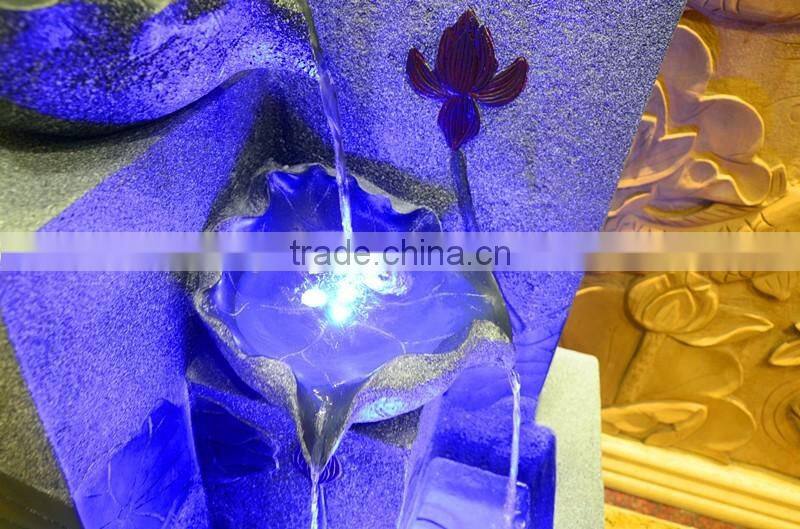 led lighting artificial waterfalls outdoor resin water fountains