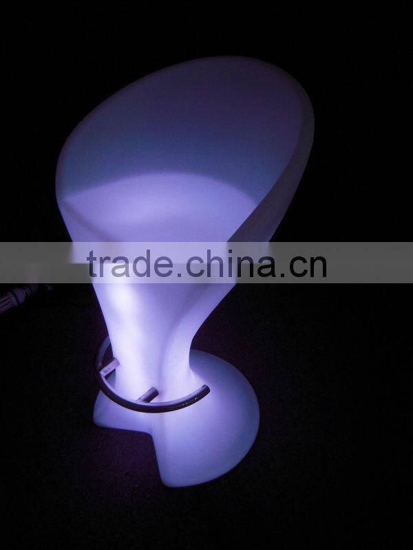 Colorful plastic rotational led chair/led bar chair/club cocktail table