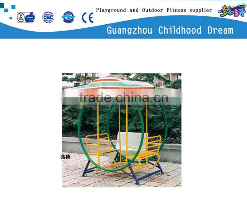 HC-14206 Metal outdoor round swing with roof