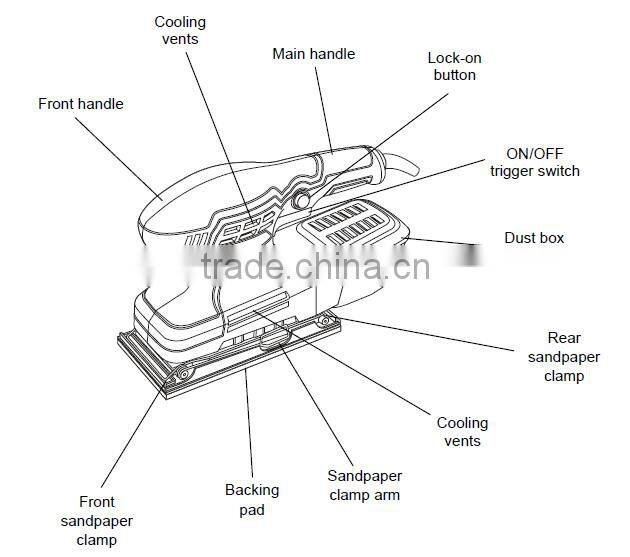 260W professional electric wood sanders tool