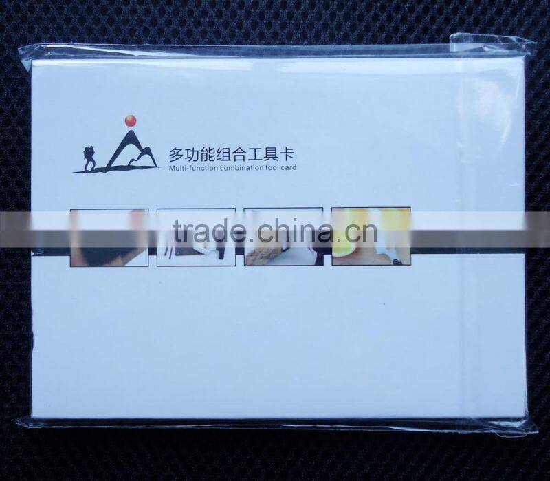 10 in 1 Survival Tools card Multi function Army knife card