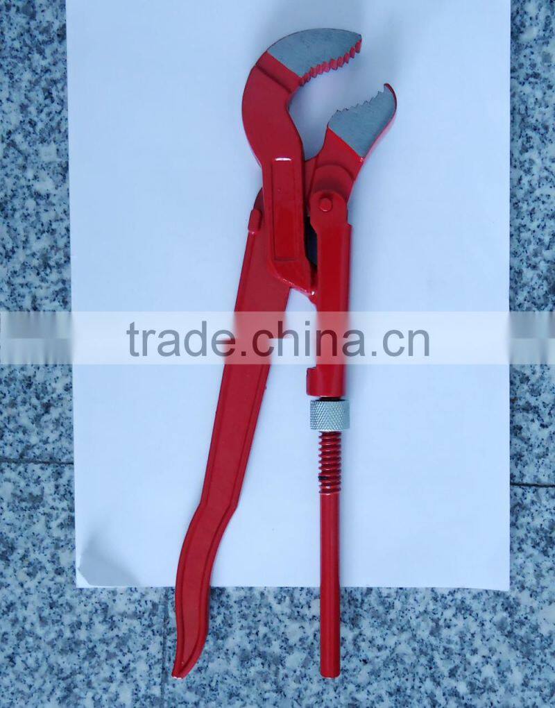 Carbon steel bent nose Pipe wrench with good price