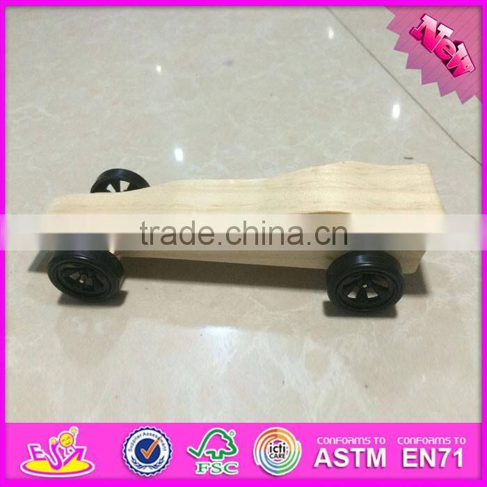 2016 hot sale DIY painted wooden toy tank W03A082