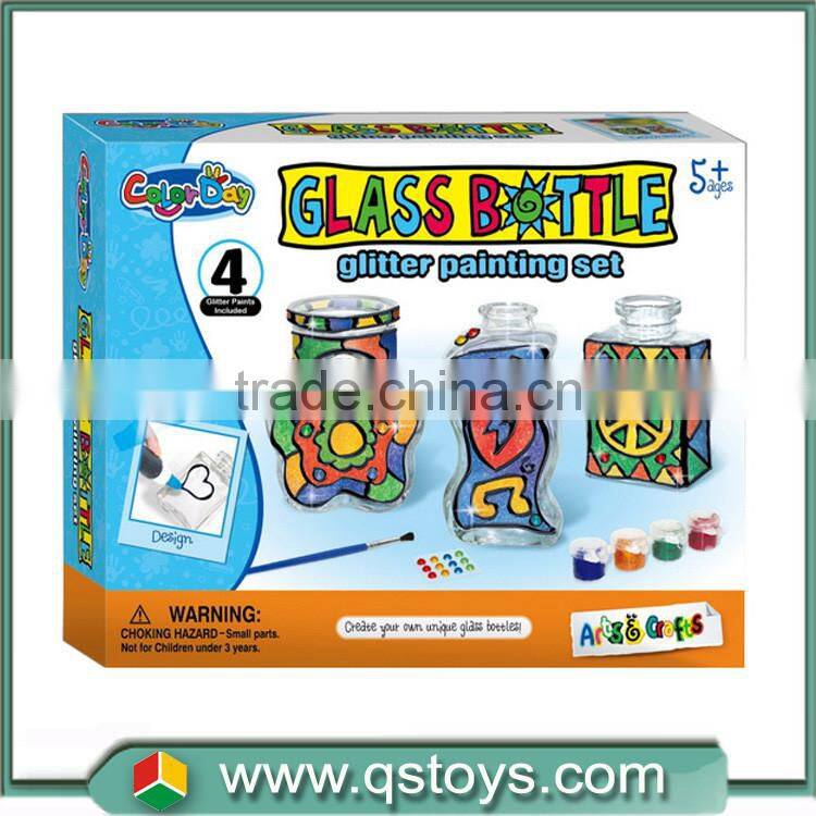 DIY glass bottle watercolour drawing toy