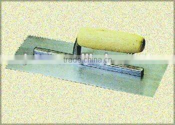 wooden handle stainless steel plastering trowel with notch