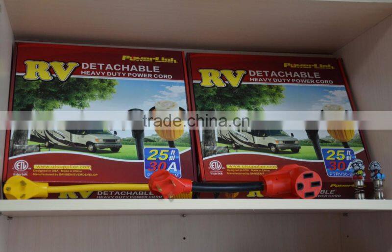 S60134 ETL 30A RV Cord with Female Receptacle