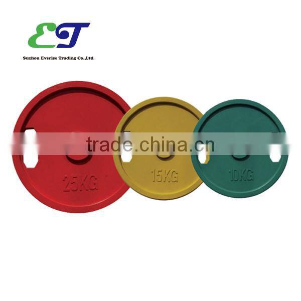 Olimpic plate with 2 holes / color weight plates