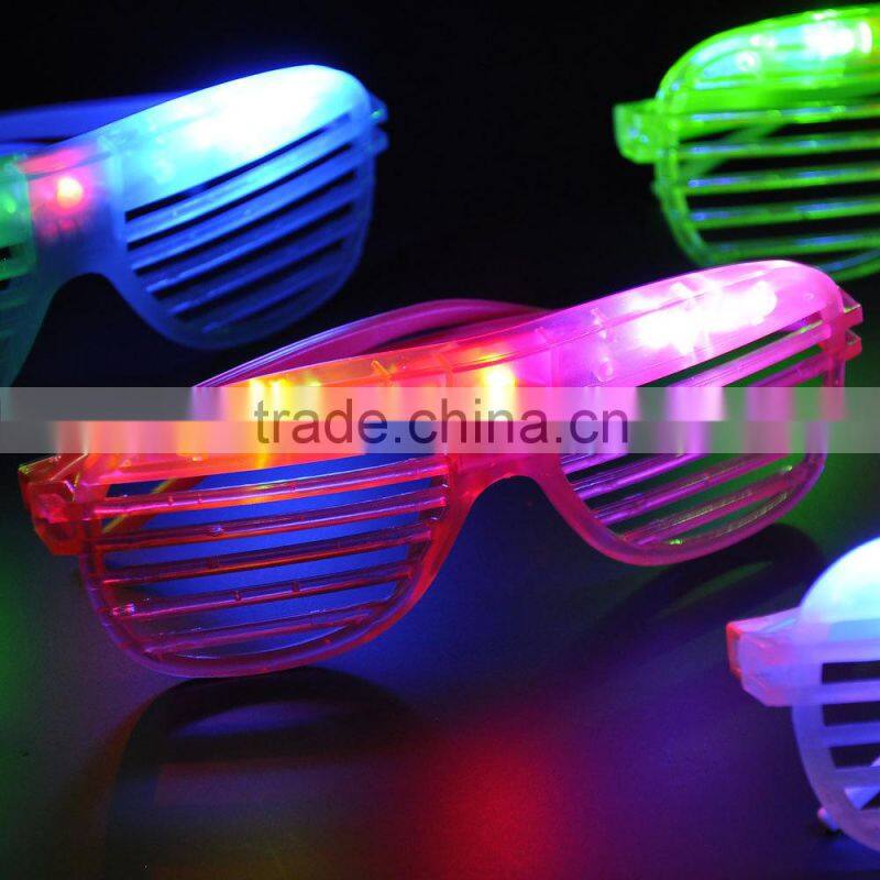 LED Party Glasses Light Up Slotted Shades Kids LED Light Glasses For Halloween
