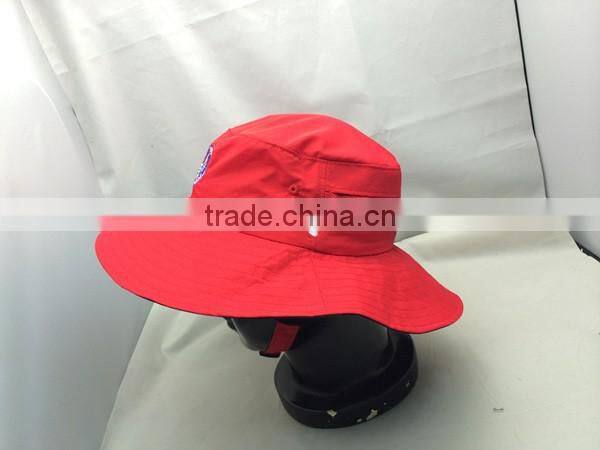 plain red wide brim sun hat/cotton hat /lady bucket hat