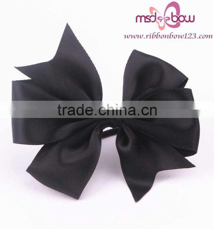 Custom satin ribbon bow with elastic for perfume bottle package