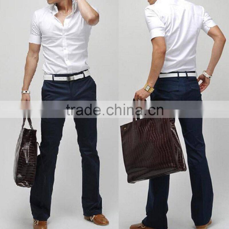 SZXX Hot Custom Manufacture White Long Sleeve Mens Casual Shirts