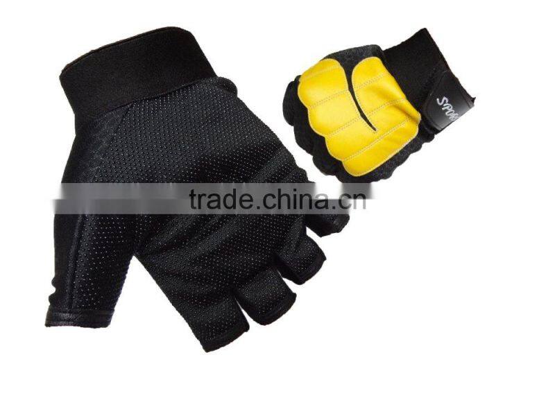 GZY 2015 high quality wholesale half finger weight gloves