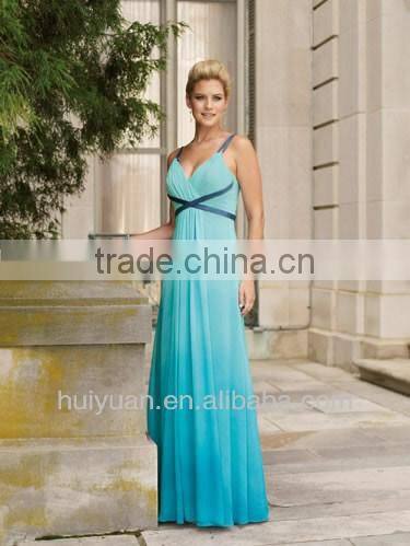 Chiffon Sexy V-Neck Floor Length Evening Long Dress